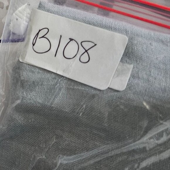 Dress Me Linen Light Blue Linen Ruffle Hem Pants Womens M Elastic Waist Cropped‎ - Picture 10 of 10